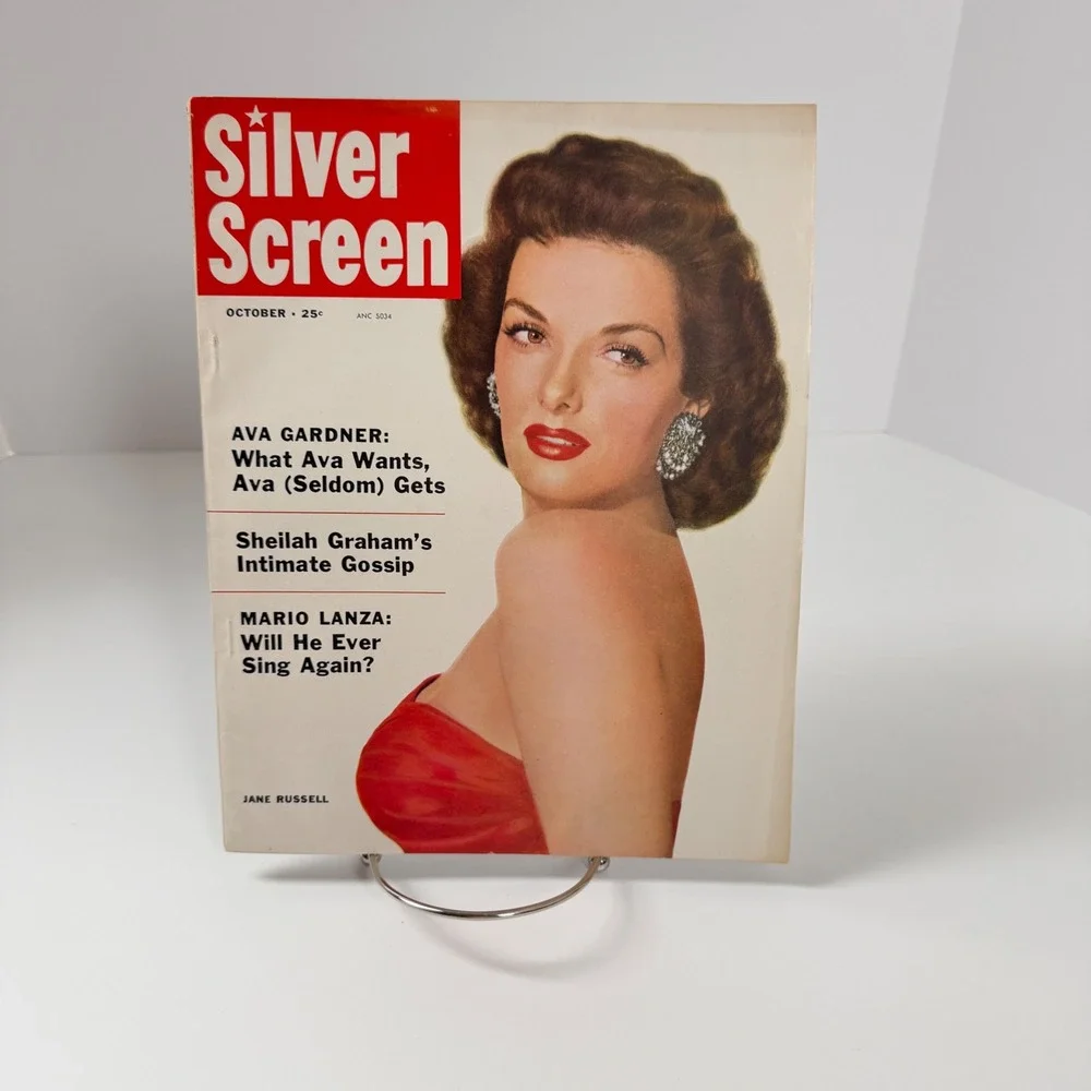 Vintage Silver Screen October 1955 Jane Russell Ava Gardner‎ Hollywood Magazine